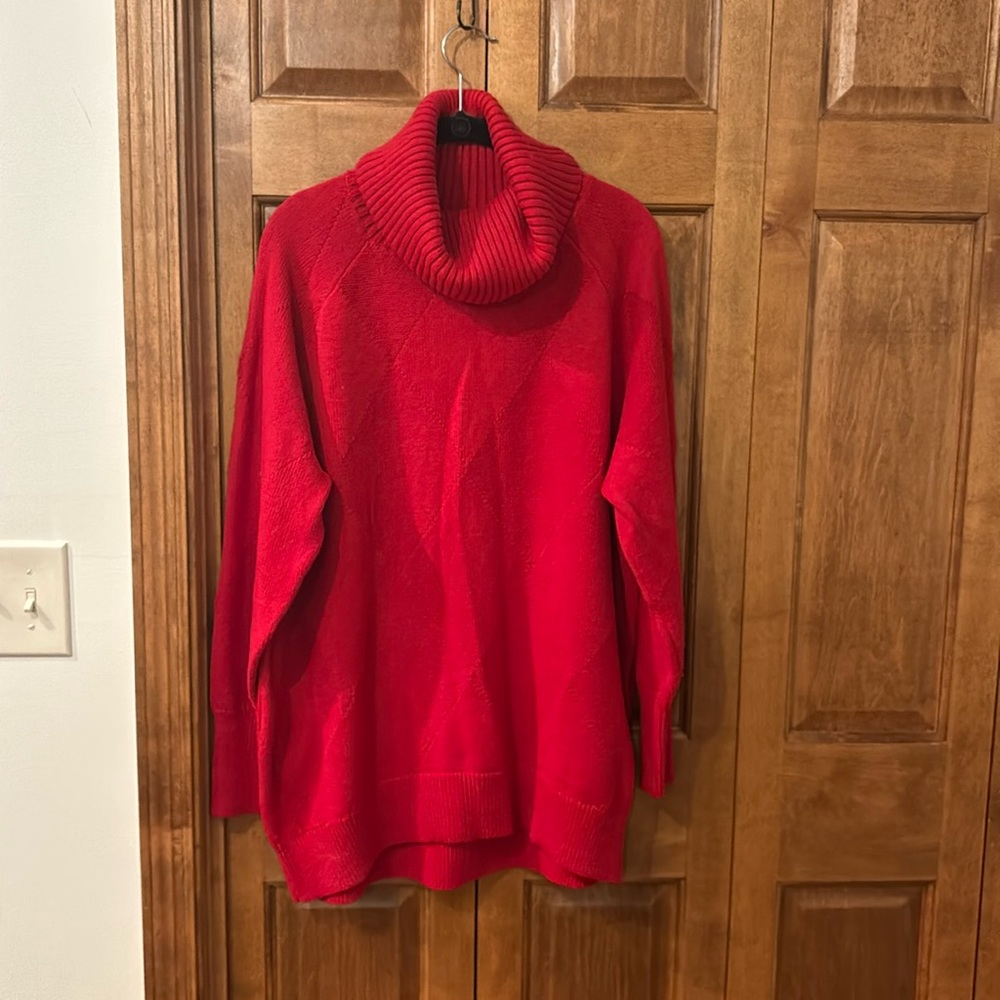 Banana Republic red tunic sweater